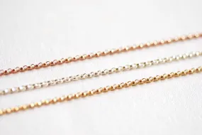 14k Gold Filled Rolo Chain, 1.4mm Unfinished Rolo Chain by Foot, Choose Sterling Silver Rolo Chain, 14k Rose Gold Filled Rolo Chain, Bulk