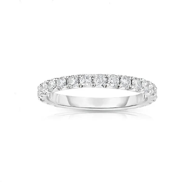 14k White Gold Eternity Band 3/4tw SZ 6