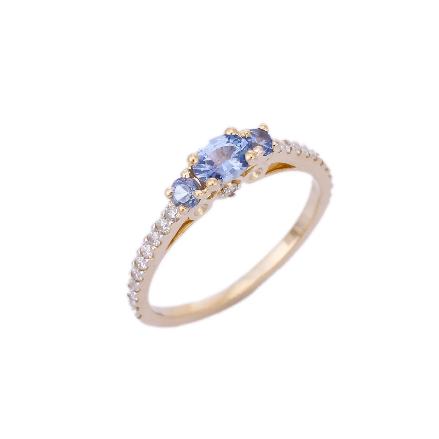 14K Yellow Gold Sapphire Ring