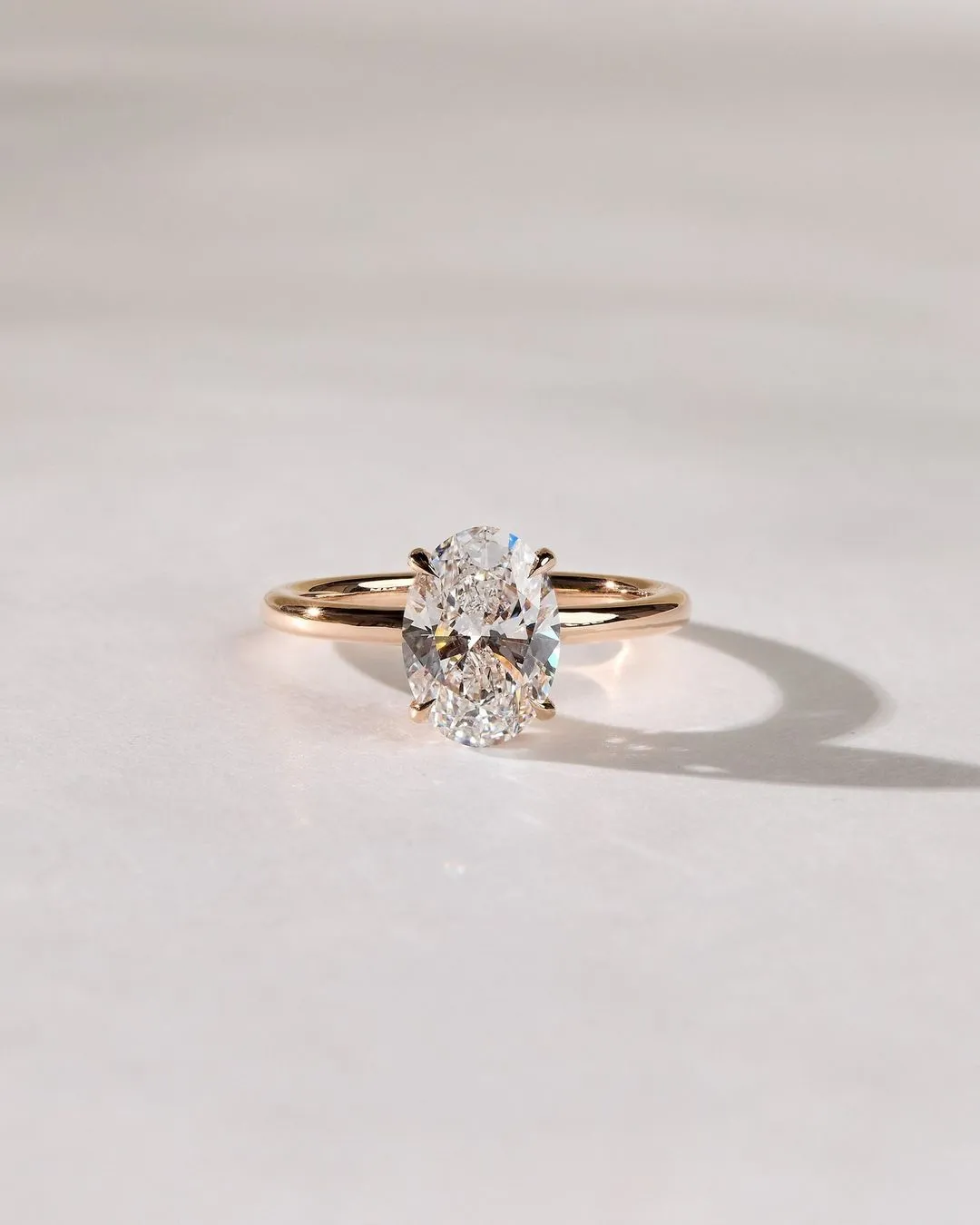 2.00ct Oval Cut Moissanite Engagement Ring