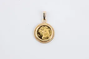 24k Yellow Gold Panda Coin Pendant (2.70g.)