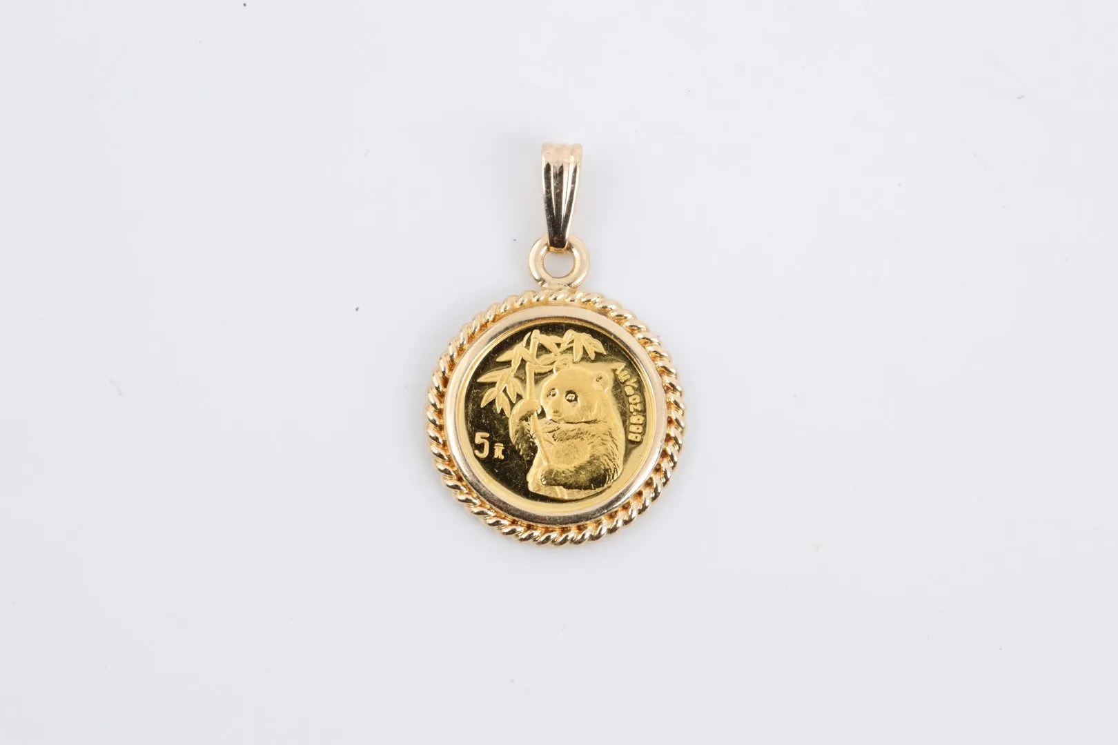 24k Yellow Gold Panda Coin Pendant (2.70g.)