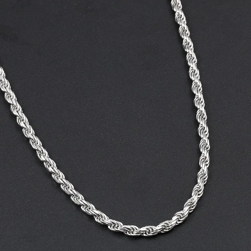 3mm S925 Sterling Silver Rope Chain