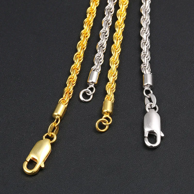 3mm S925 Sterling Silver Rope Chain