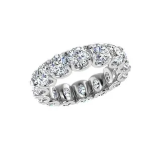 5.10 ct Round Cut Diamond Eternity Wedding Band Ring