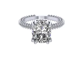 5ct cushion cut engagement ring