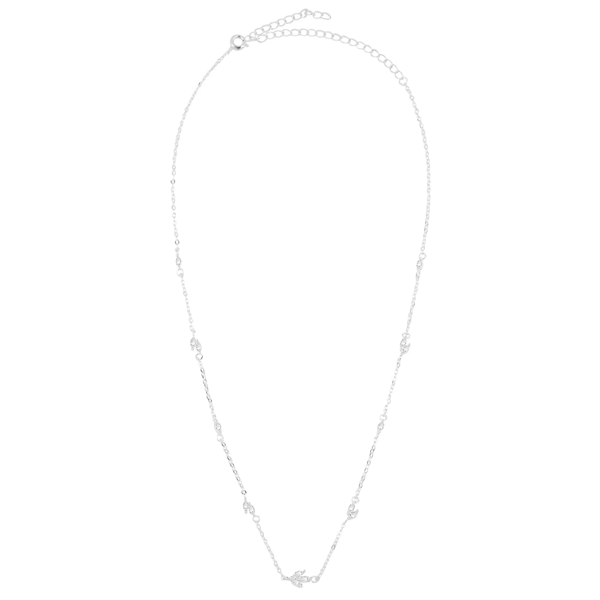 Accessorize London Women's Sterling Silver-Plated Cubic Zirconia Vine Collar Necklace