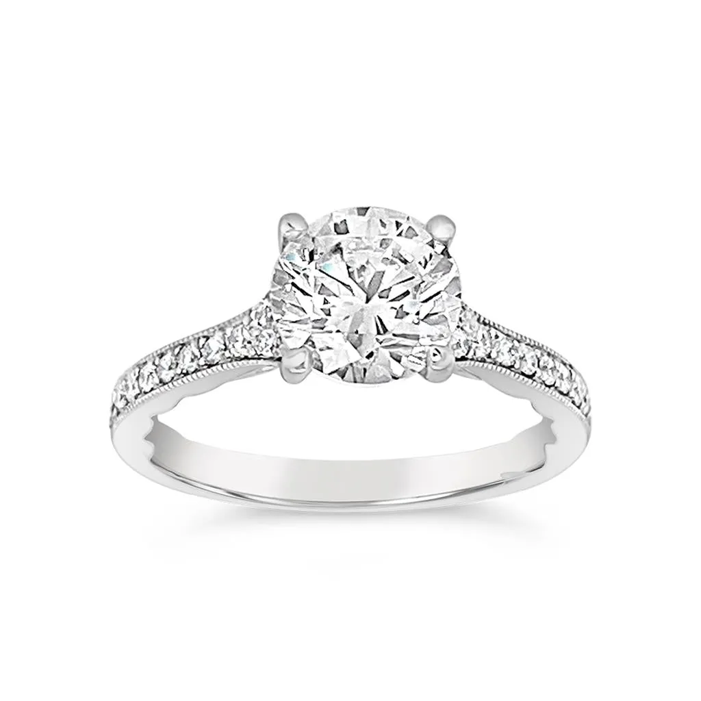 A.Jaffe Diamond Engagement Ring Mounting (0.28 ct. tw.)