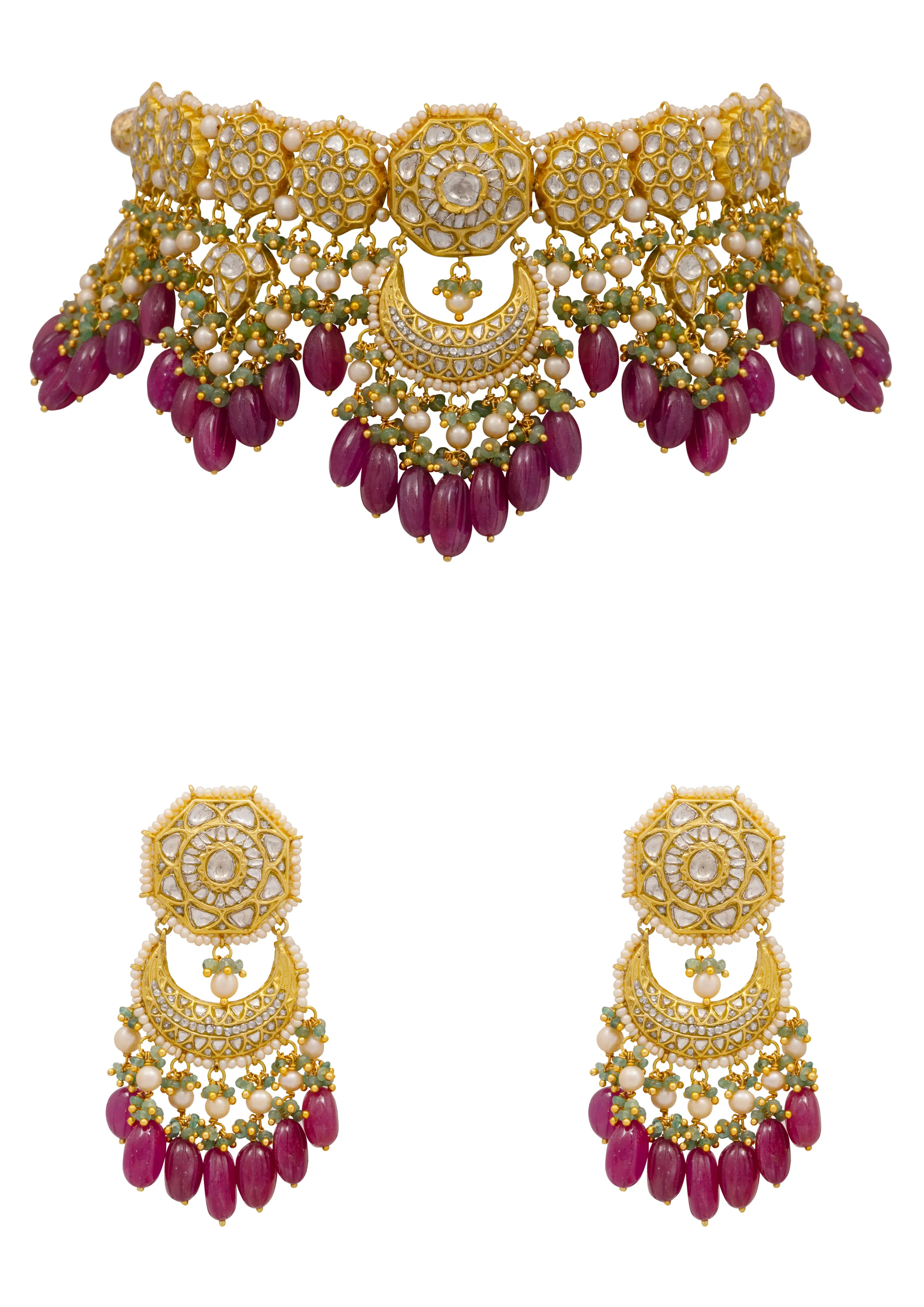 Akanksha Choker and Lubaina Chandbalis Polki Set