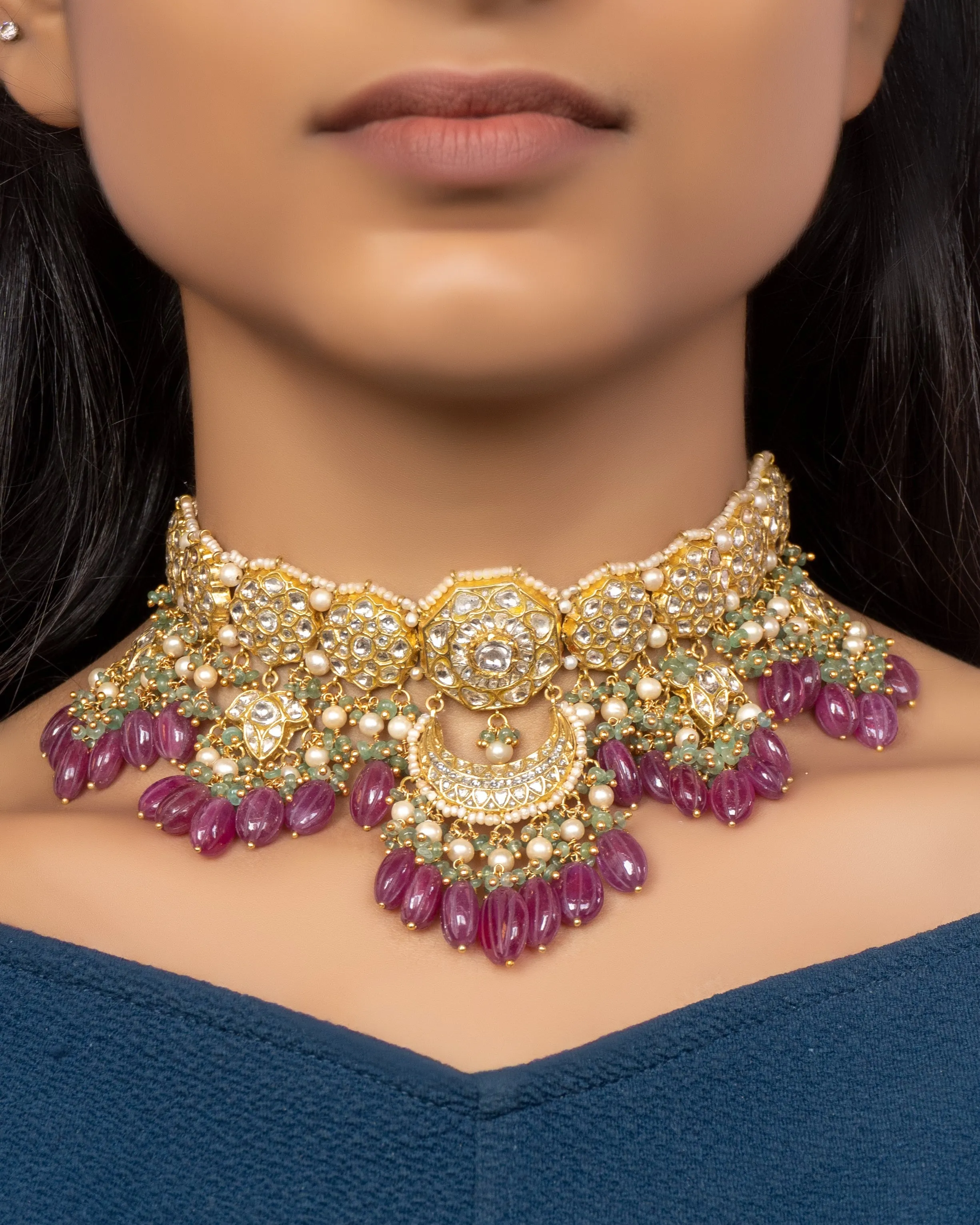 Akanksha Choker and Lubaina Chandbalis Polki Set