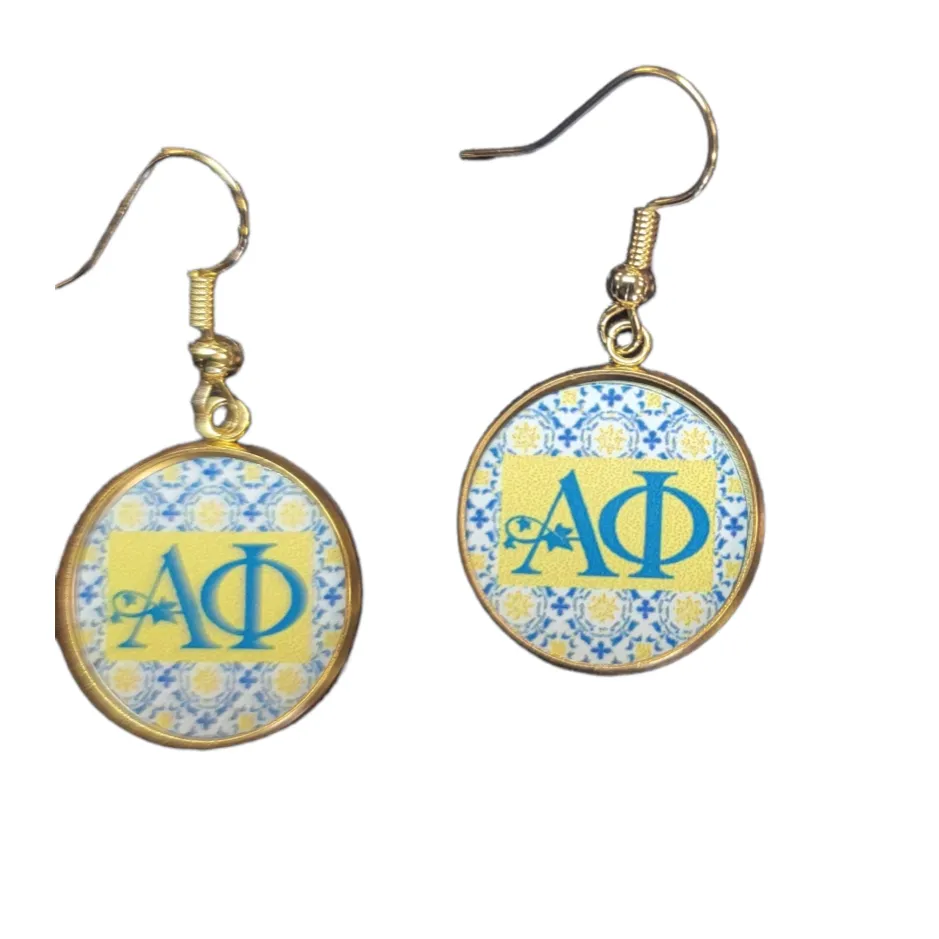 Alpha Phi Earrings and Necklace | A Perfect Gift for Sorority Girls