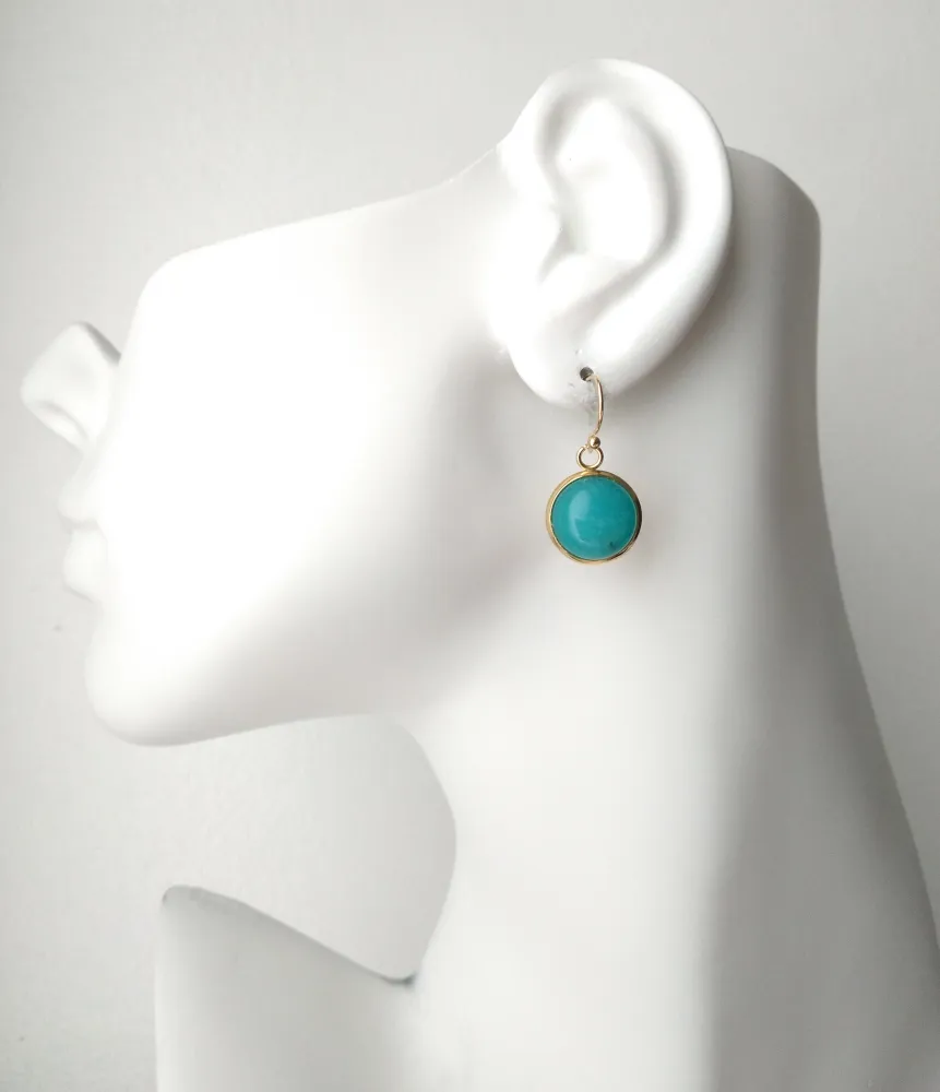 Amazonite Single Drop Hook Earrings