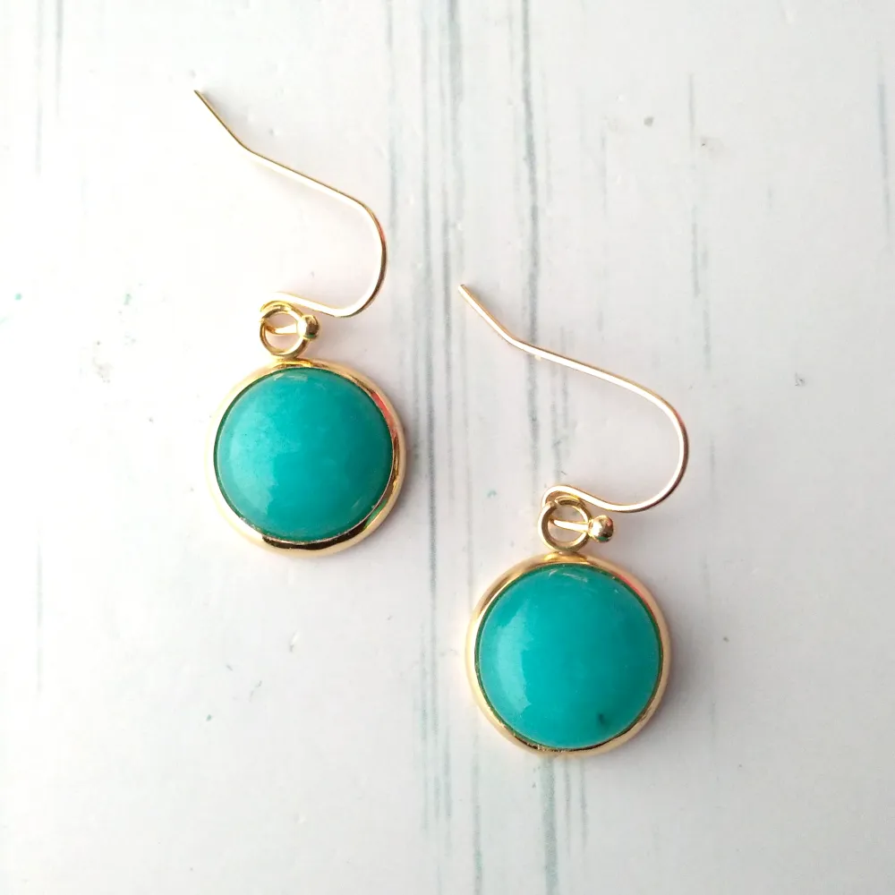 Amazonite Single Drop Hook Earrings