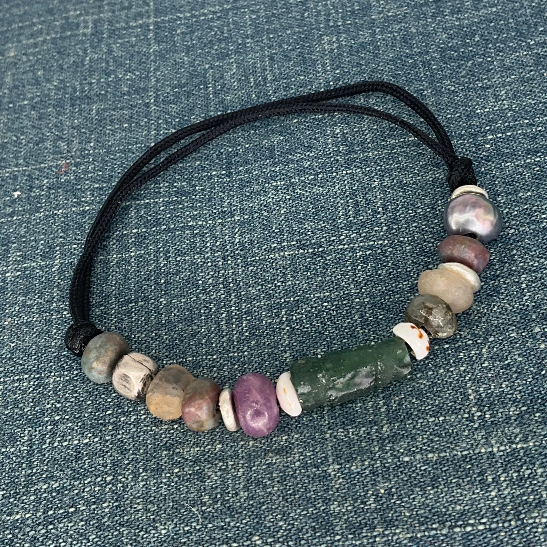 Ancient Roman Glass Bead Bracelet