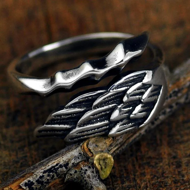 Angel Wing Sterling Silver Ring