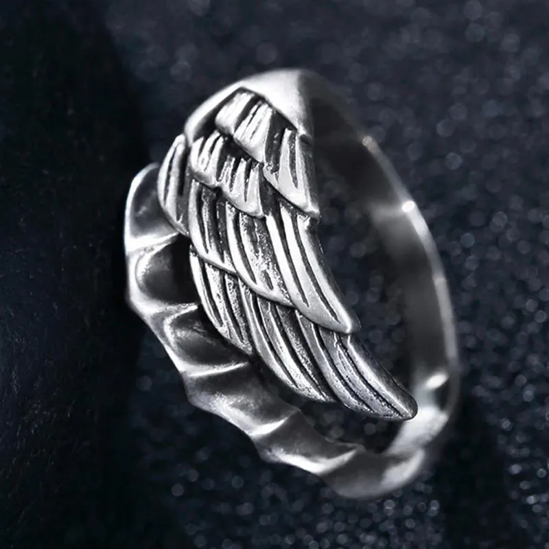 Angel Wing Sterling Silver Ring