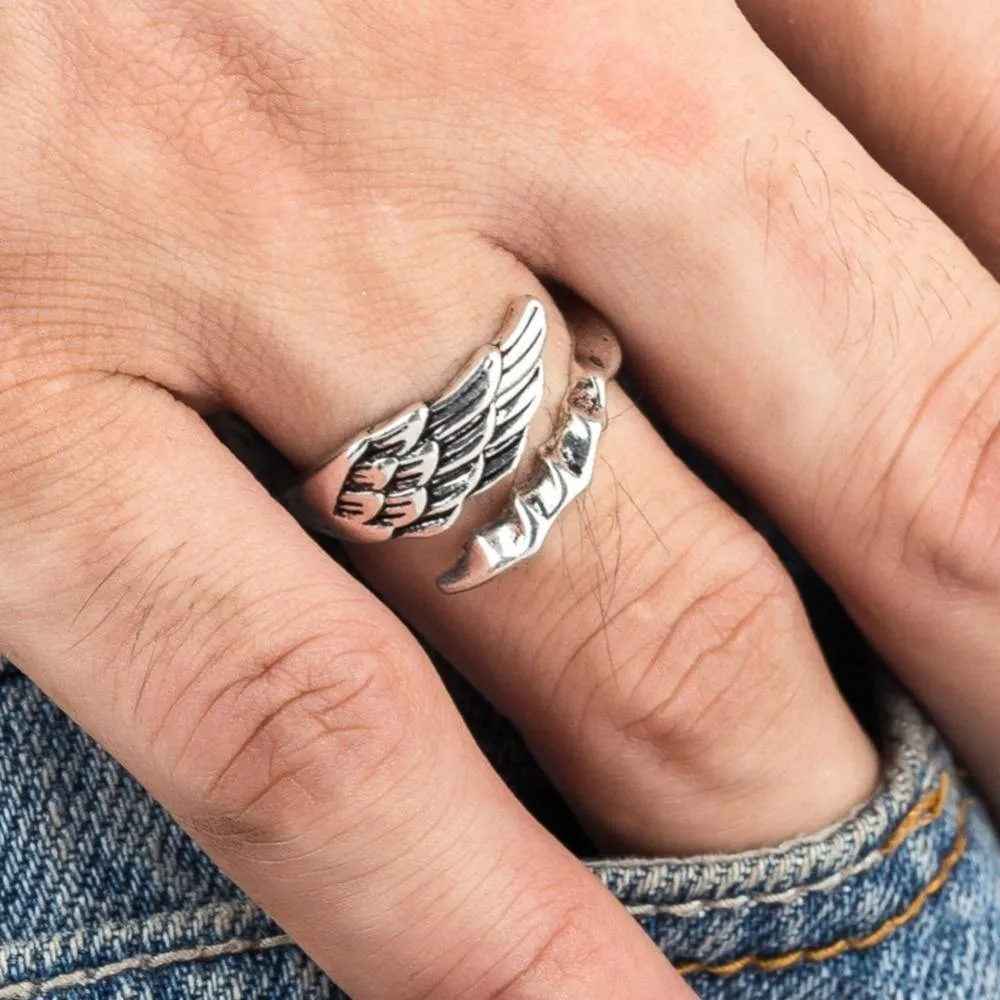 Angel Wing Sterling Silver Ring