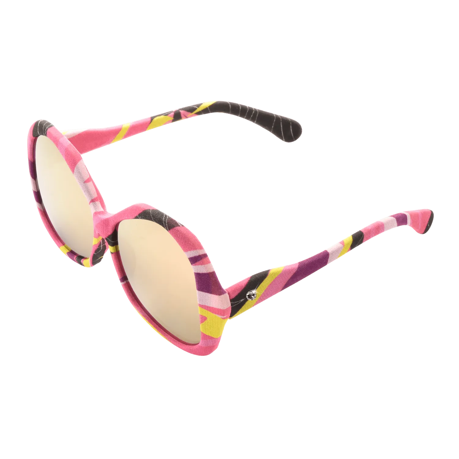 【BAUHINIA】Hand-made 100% Silk-wrapped Sunglasses with Crystals UV400