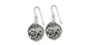 Bichon Frise Earrings Jewelry Sterling Silver Handmade Dog Earrings BF19-E