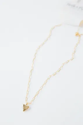 Bold Heart Pendant Chain Necklace, Gold