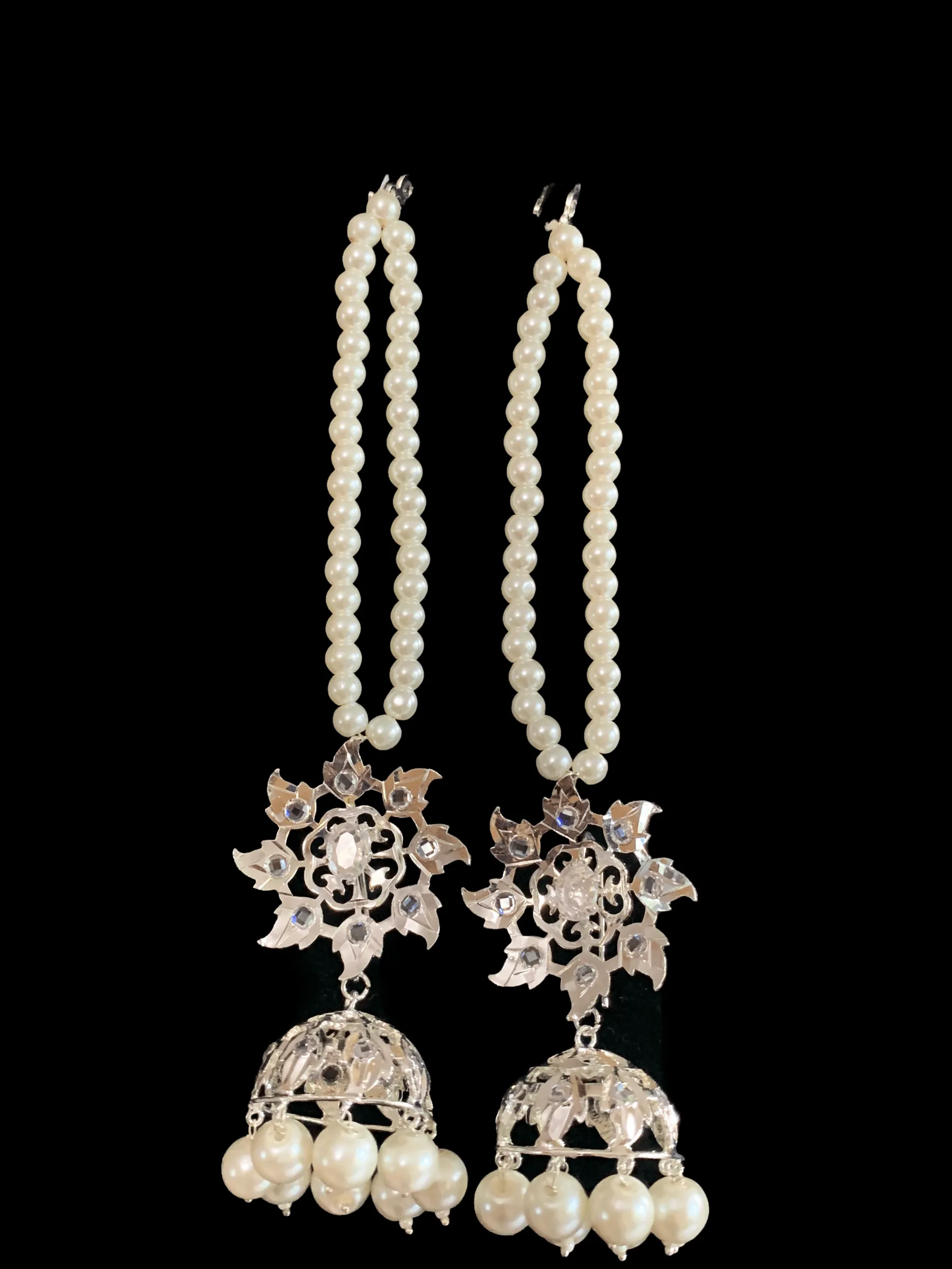 BR62  Insia Jadavi lacha bridal-set in silver plating   ( SHIPS IN 2 WEEKS )