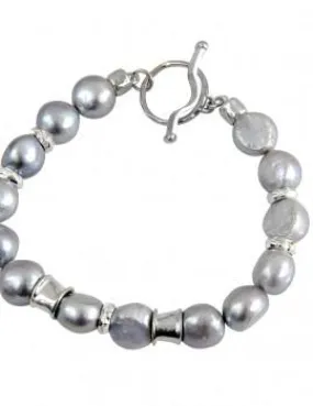 Bracelet for woman, Sterling silver 925 14 KT goldfilled and pearls