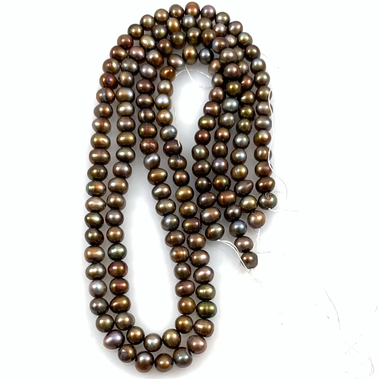 Bronze Freshwater Potato Pearl Beads 6mm