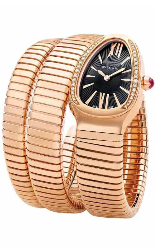 Bulgari Serpenti Double-Twirl Pink Gold and Diamonds Ladies Watch 101814