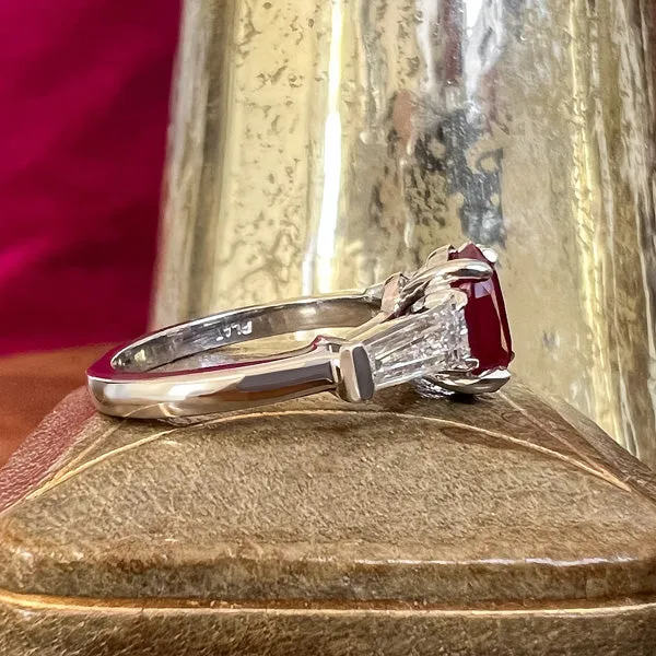 Burmese Ruby & Diamond Ring