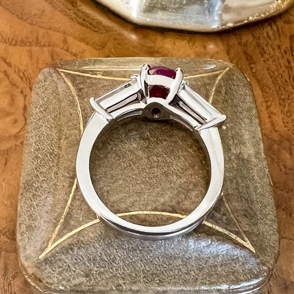 Burmese Ruby & Diamond Ring