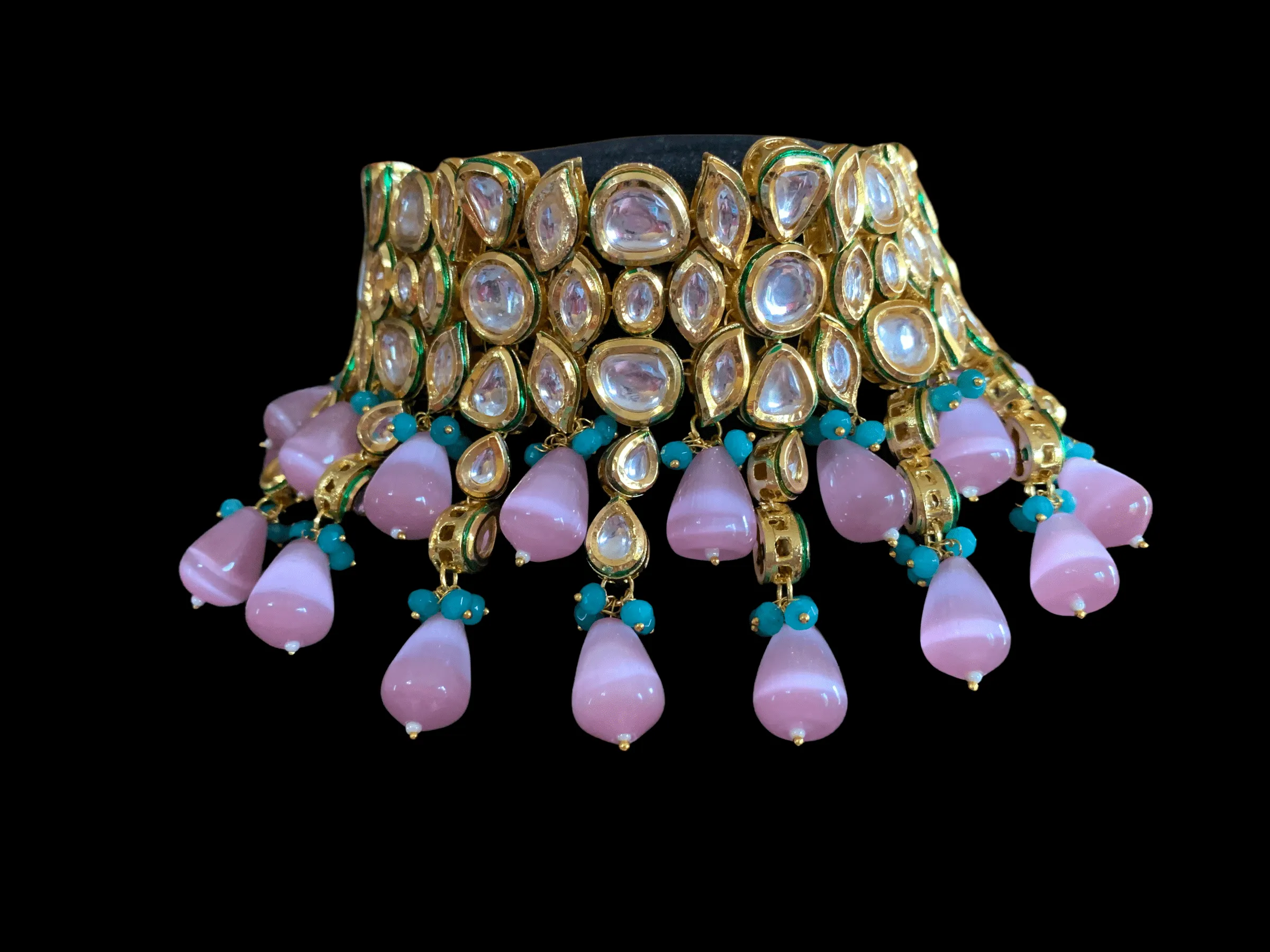 C75 Nikita high quality kundan choker with earrings ( SHIPS IN 4 WEEKS )