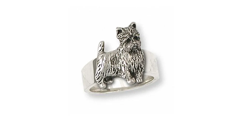 Cairn Terrier Ring Jewelry Sterling Silver Handmade Dog Ring CNWT34R-R