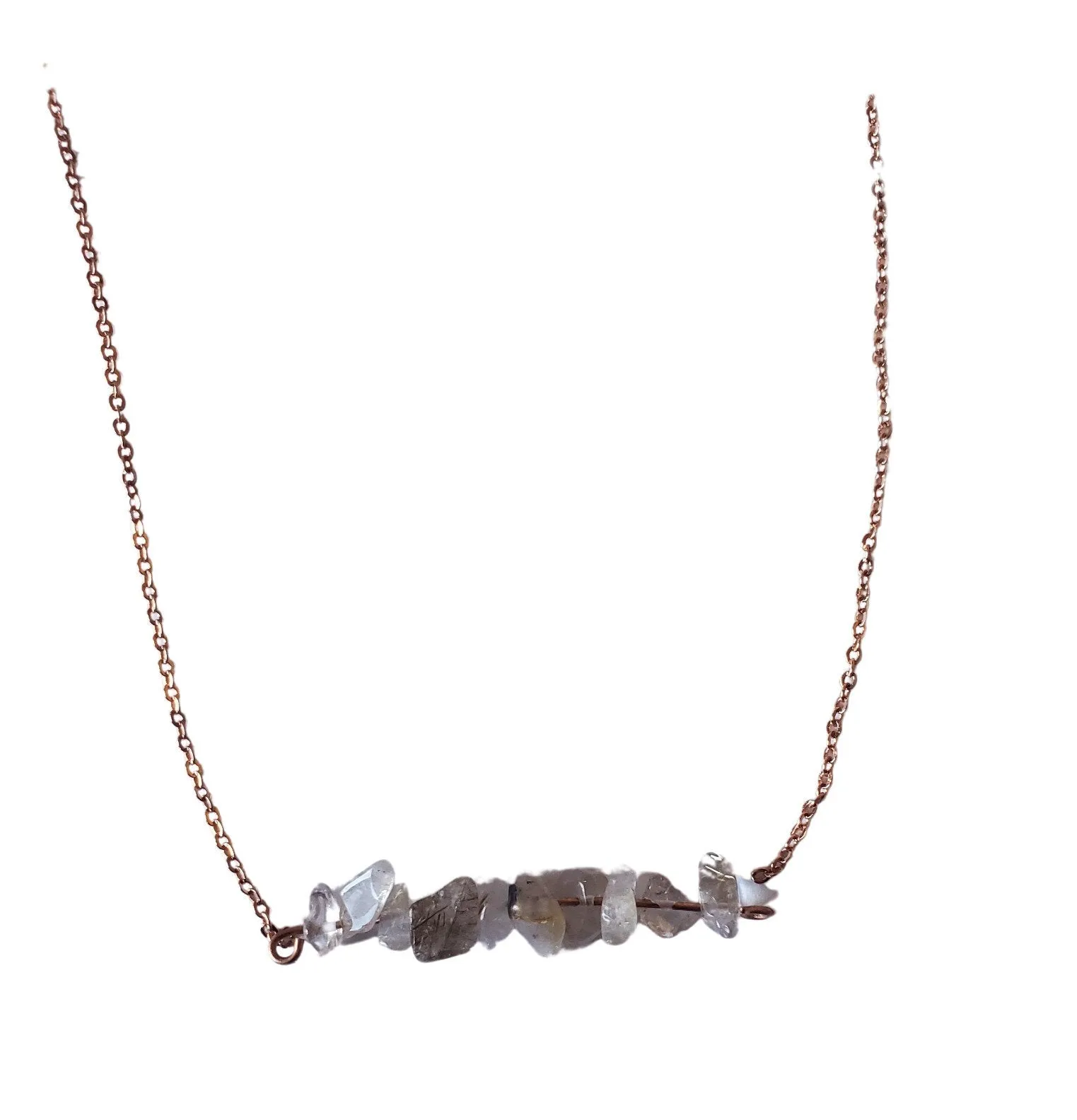 Dainty Citrine Bar Necklace