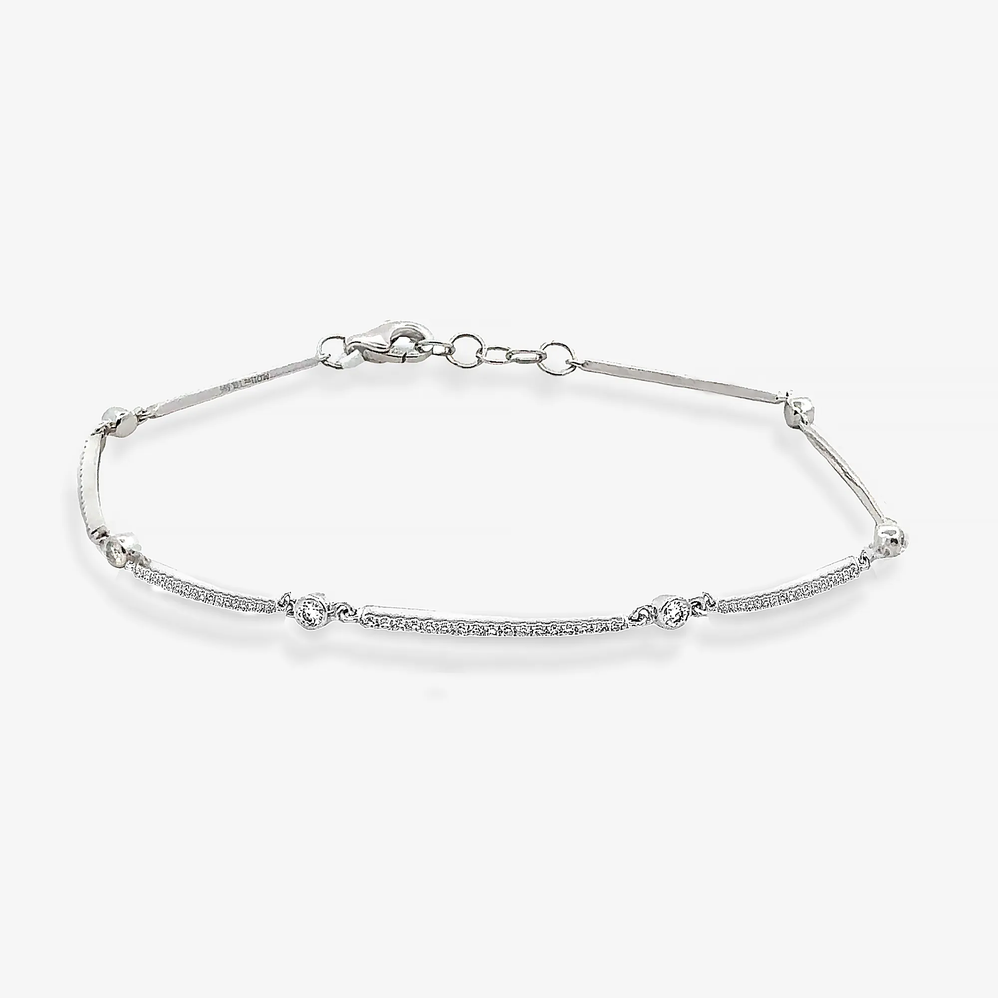 Diamond Bar & Bezel Bracelet