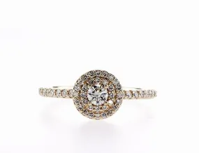 Double Halo Diamond Ring (0.46Ctw)