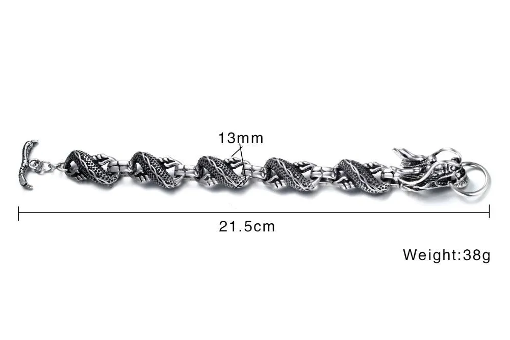 Dragon Link Stainless Steel Bracelet