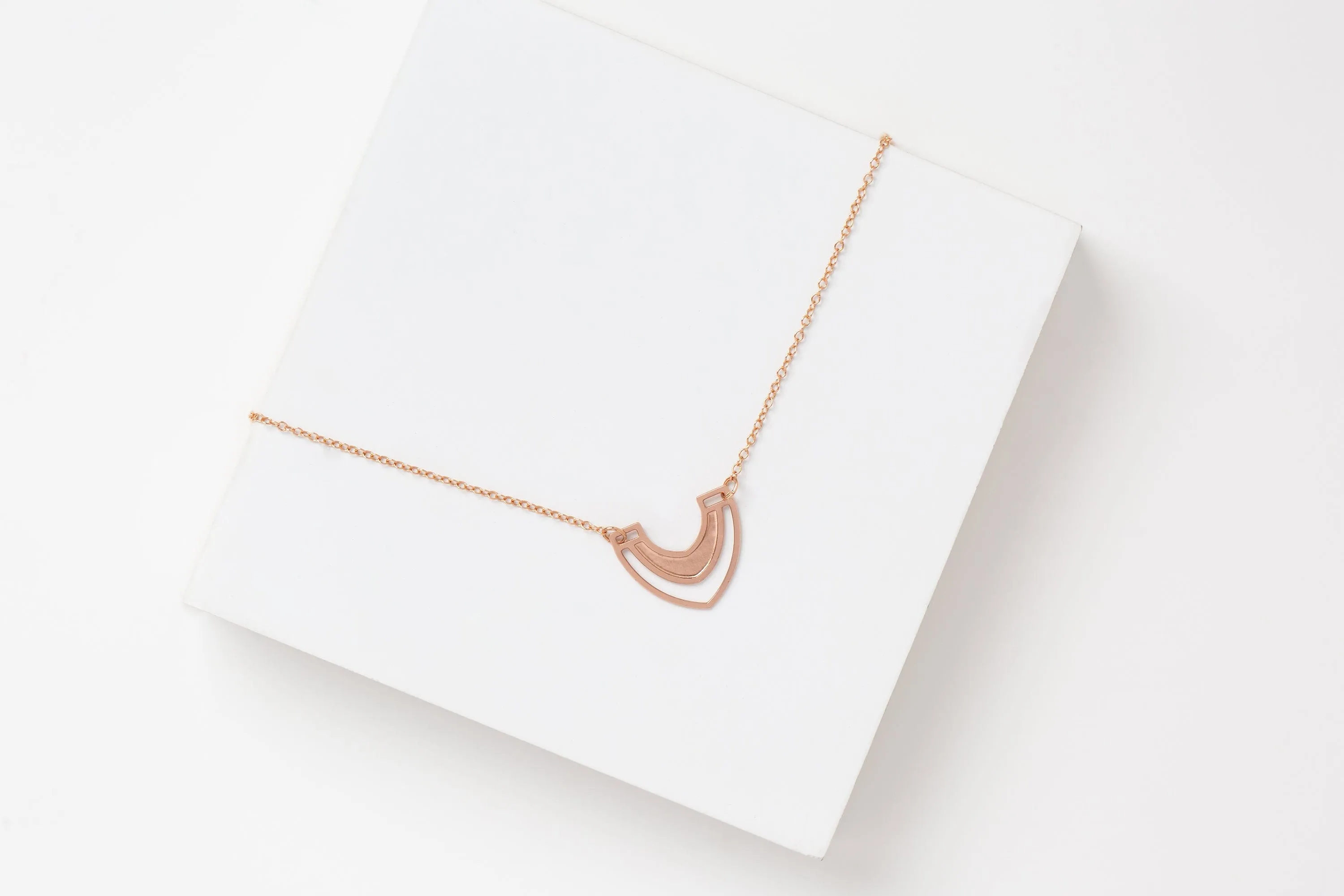 FERRARA Necklace | edgy rose gold necklace