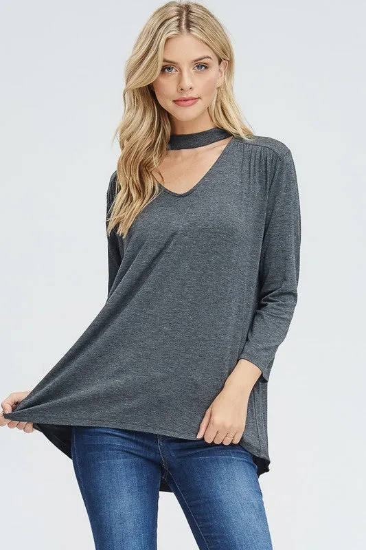 Fifty Shades Top- Charcoal