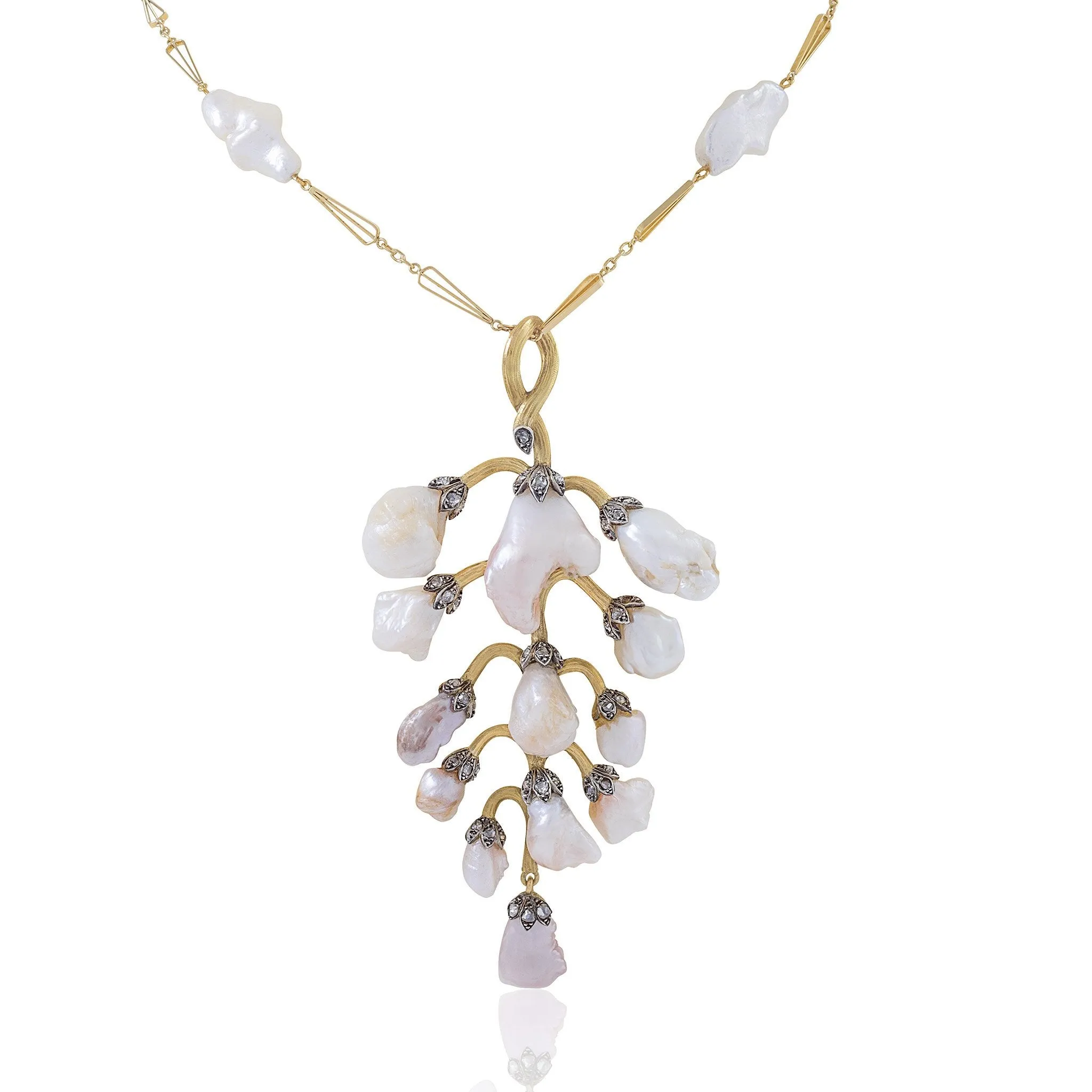 Freshwater Pearl Wisteria Pendant Necklace