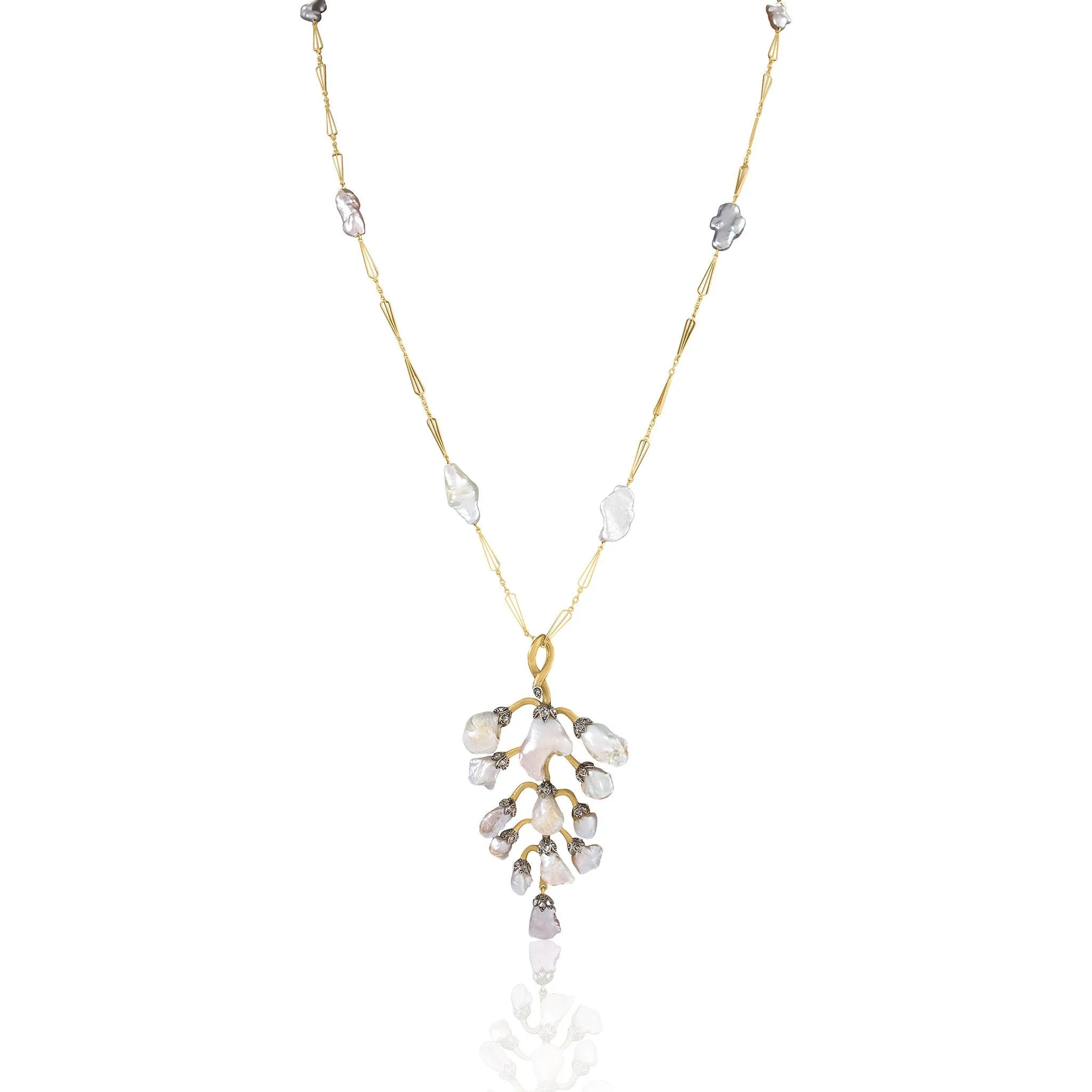 Freshwater Pearl Wisteria Pendant Necklace