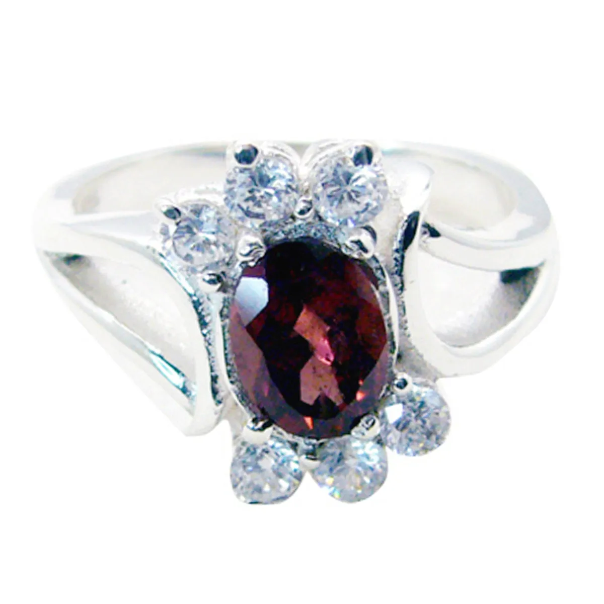 Glamorous Gemstones Garnet 925 Sterling Silver Rings German Jewelry