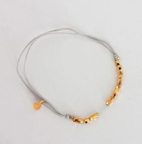 Gold Nugget Silk Thread Bracelets