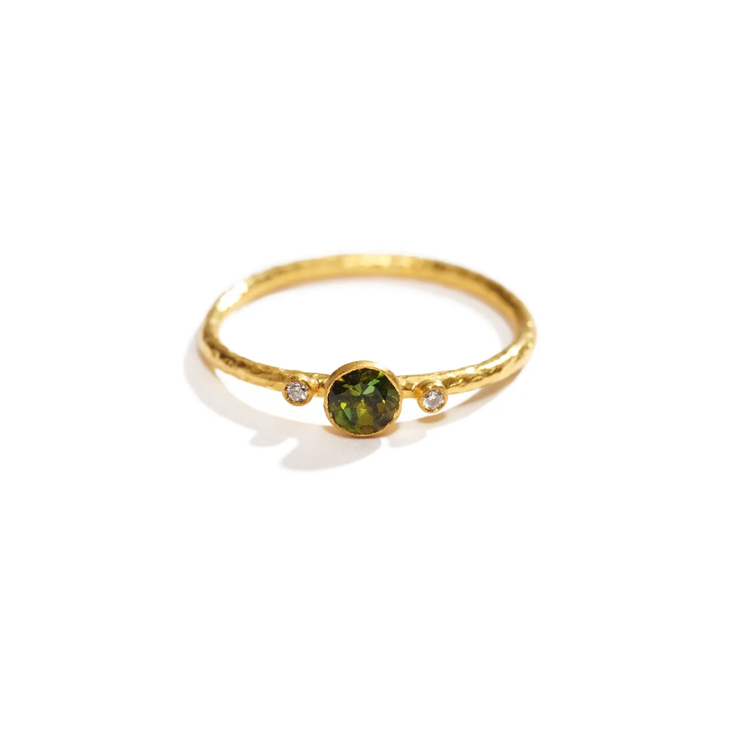 Gold Ring with Green Tourmaline