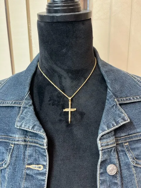 Golden Cross Pendant - 10K Yellow Gold