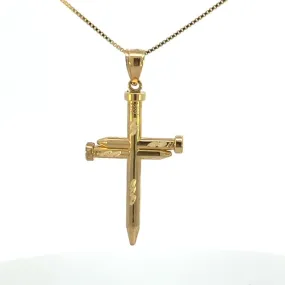 Golden Cross Pendant - 10K Yellow Gold