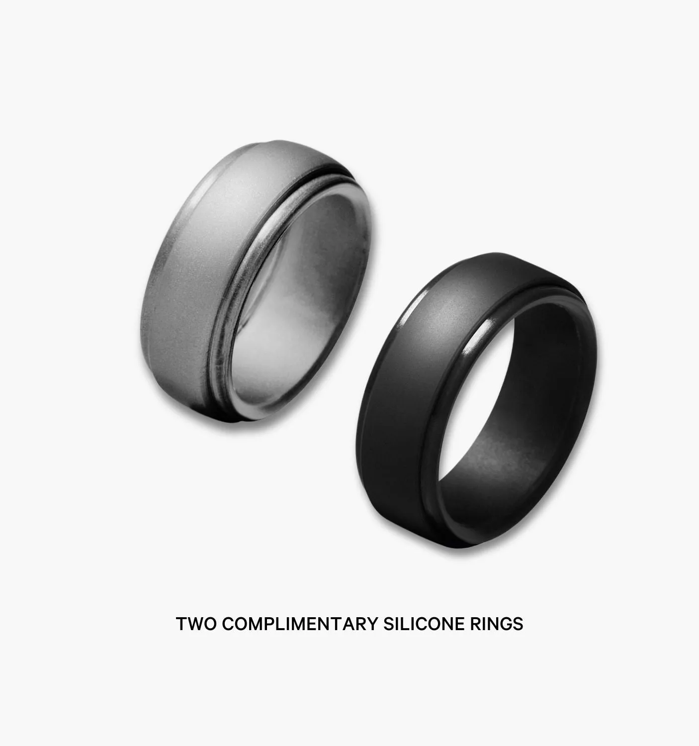 Hammered Black Men's Wedding Ring