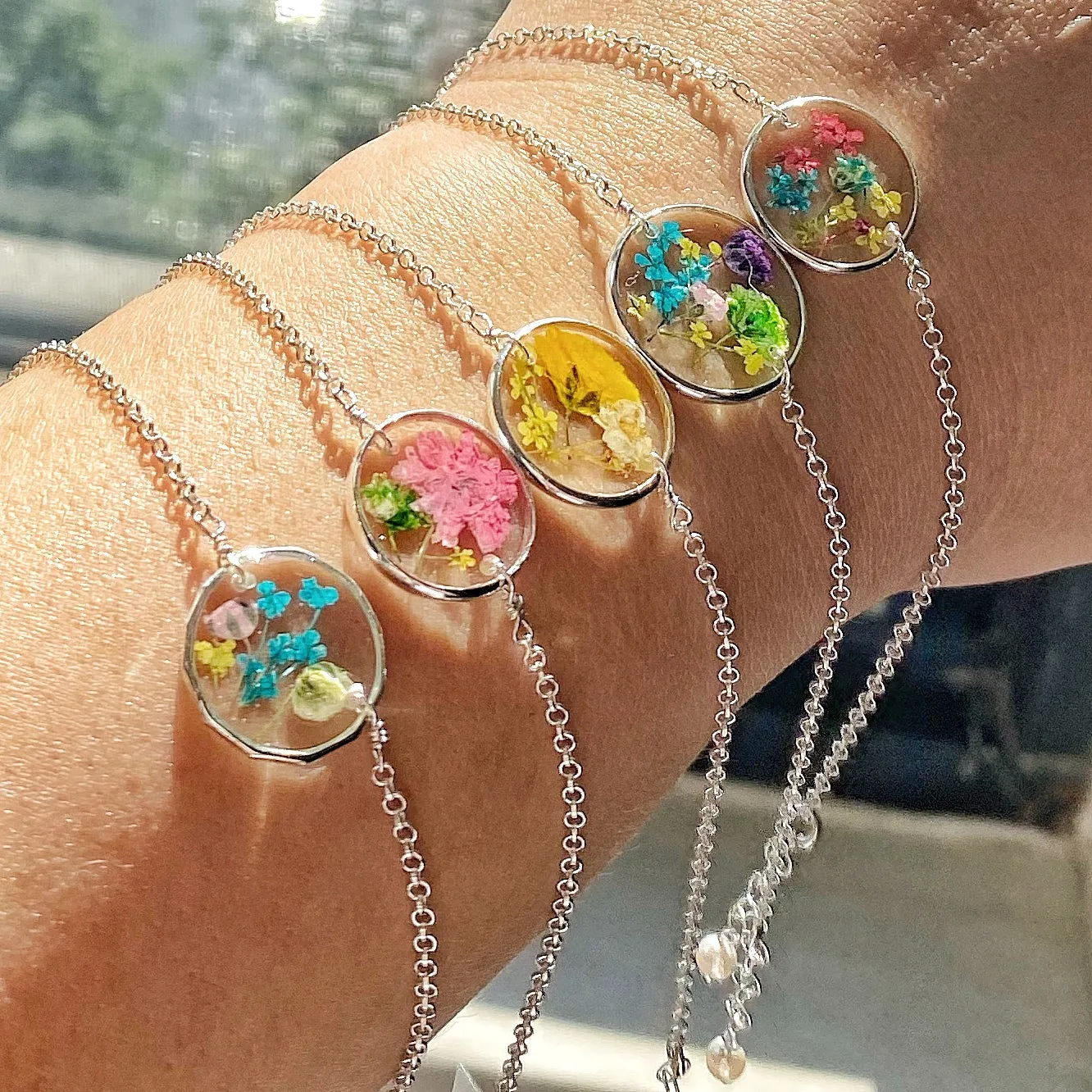 Handmade Floral Terrarium Bracelets