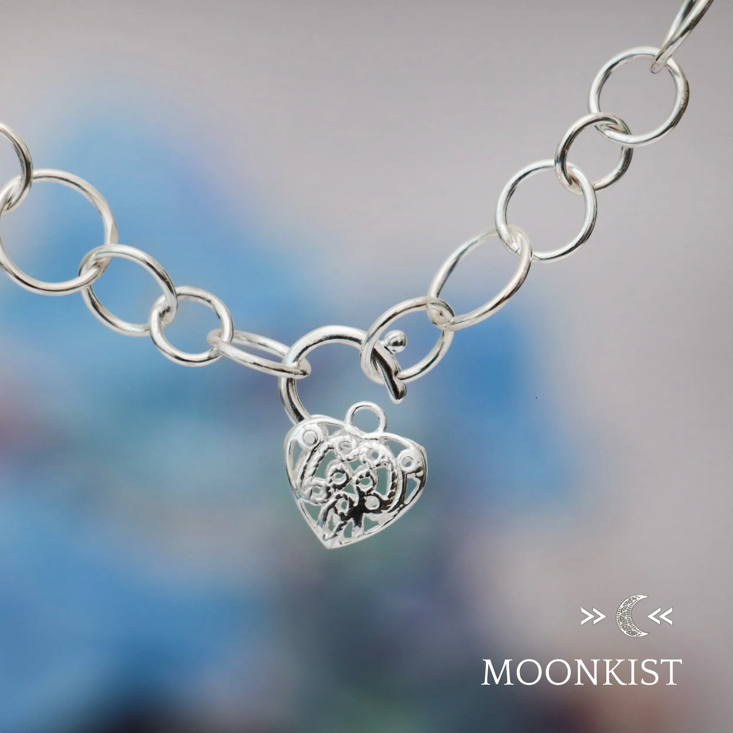 Handmade Heart Locket Charm Necklace  | Moonkist Designs