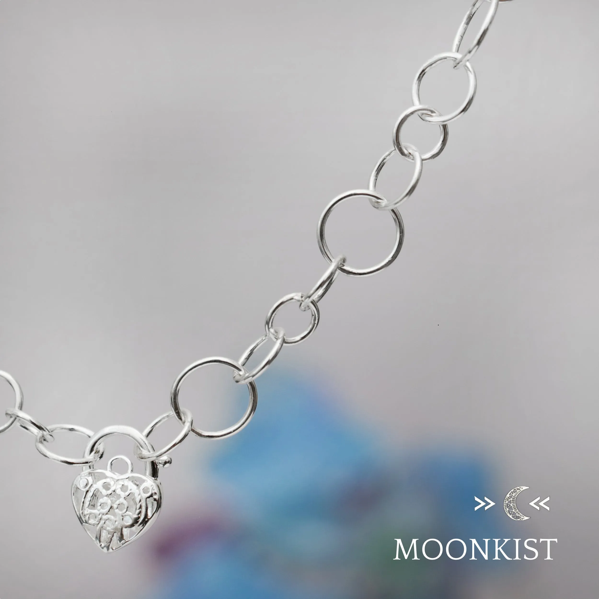 Handmade Heart Locket Charm Necklace  | Moonkist Designs