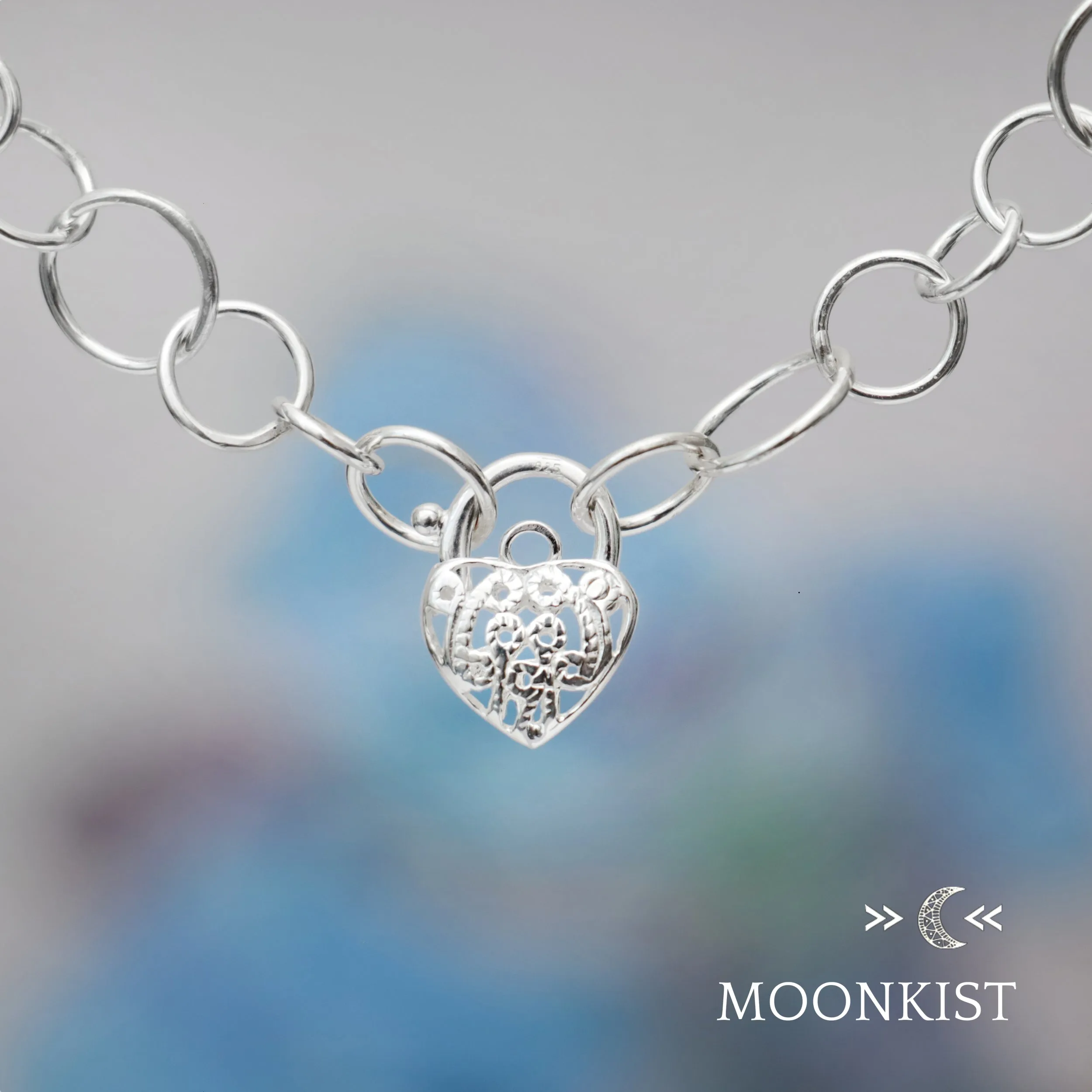 Handmade Heart Locket Charm Necklace  | Moonkist Designs